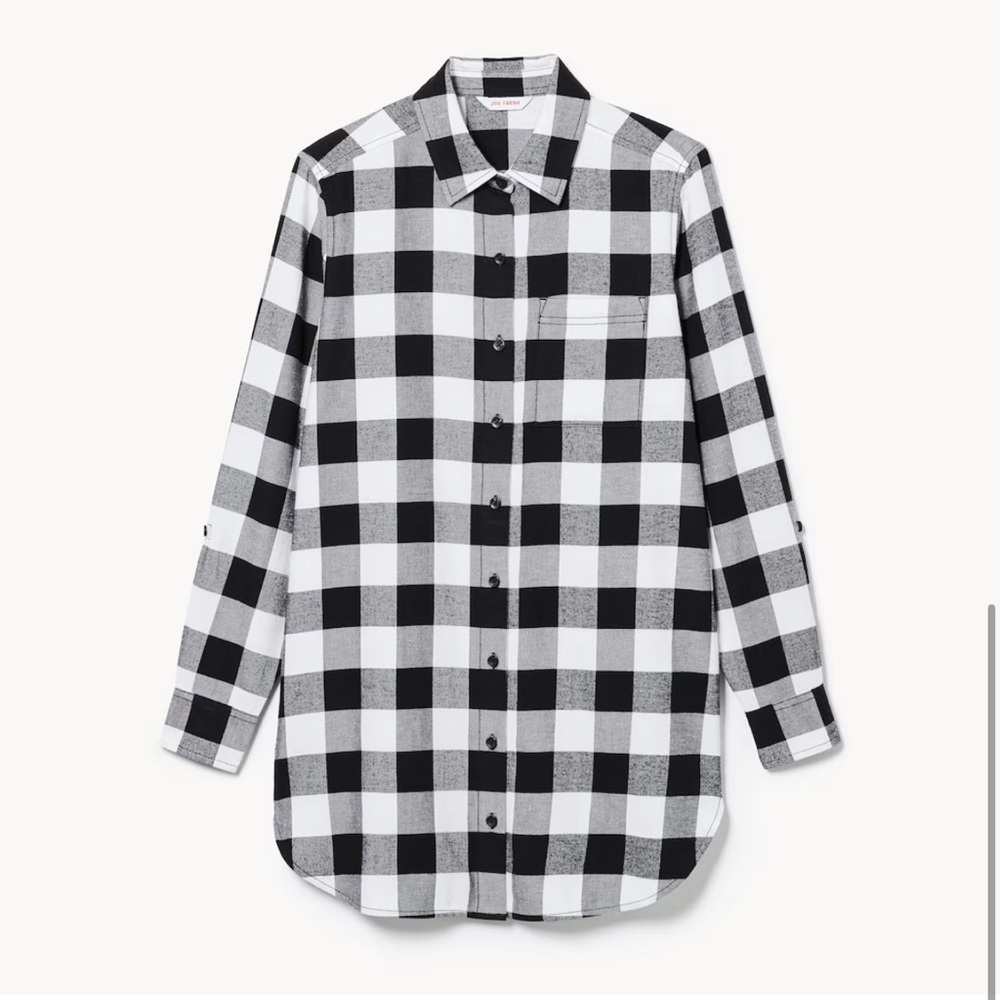 Joe Fresh Black and White Plaid  Shirt